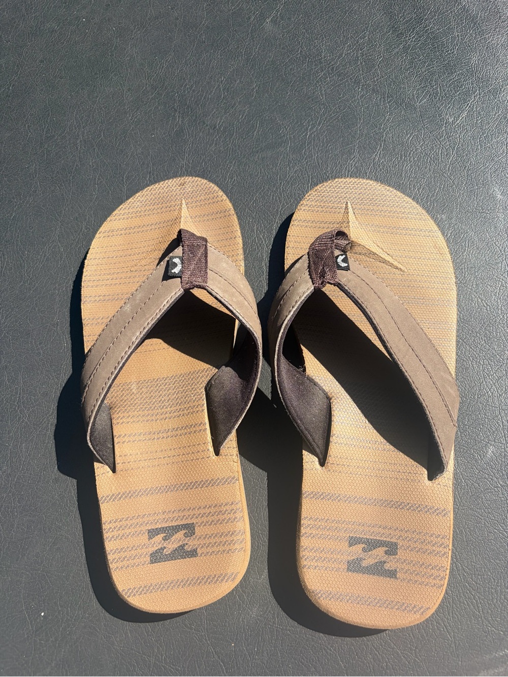 Reef Men's Brown Striped Flip-Flops